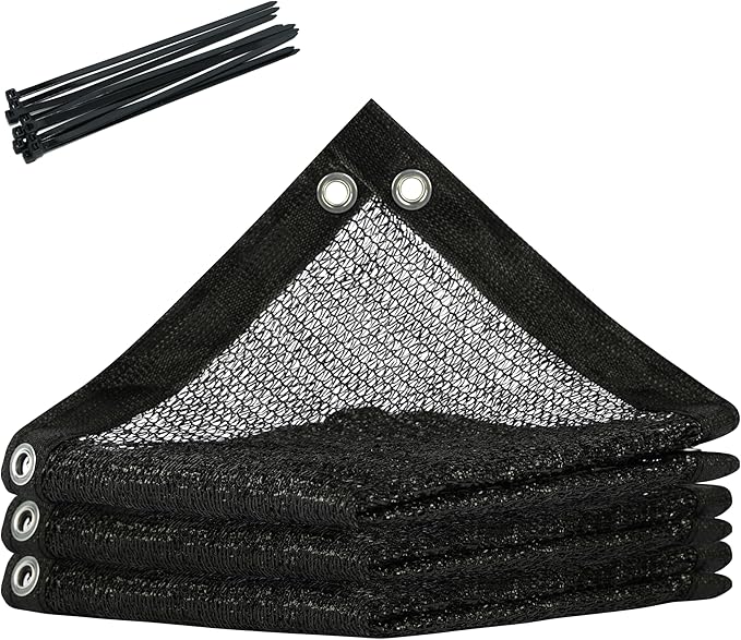 Royal Shade 30% Black Shade Cloth 10FT x 12FT Mesh Tarp with Grommets for Garden Patio, Plant Shading, Greenhouse, Pergola, Chicken Coop, Dog Kennel, Lawn (We Make Custom Size)
