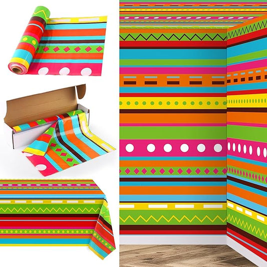 Kochorie 100 Ft x 54 Inch Mexican Fiesta Party Tablecloth Roll