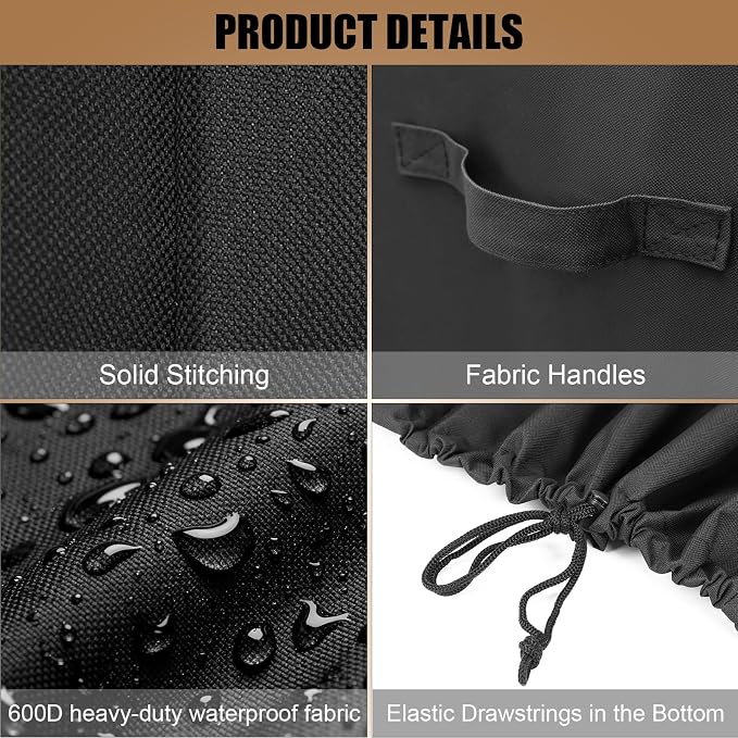 QuliMetal Grill Cover for Pit Boss Pro Series Triple-Function Combo Grill PB1100PSC1 PB1100PSC2 Sportsman PB1230 Wood Pellet/Gas Combo 1230 PB1230SP PB1230G, PB 67364-600D Fade Resistant Grill Cover