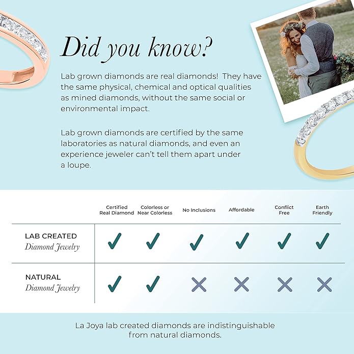 Lab Grown Diamond Wedding Bands for Women | 10K Yellow, White and Rose Gold Certified 1/10 - 1/2 Carat Milgrain Diamond Anniversary Bands, Promise Rings and Stackable Bands