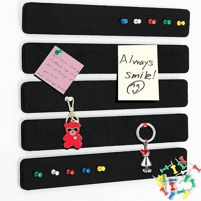 5 Pack Felt Pin Board Bar Strips Bulletin Board