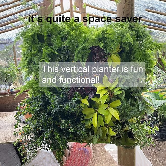 ZOENHOU 2 Pack Total 36 Roomy Pockets Green Vertical Garden Planter,