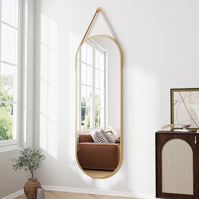 Full Length Mirror, Oval Wall Mounted Mirror, Wall Mirrors Full Length