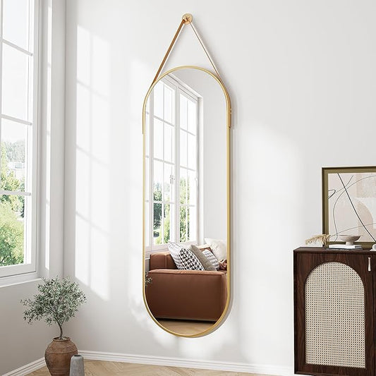 Full Length Mirror, Oval Wall Mounted Mirror, Wall Mirrors Full Length