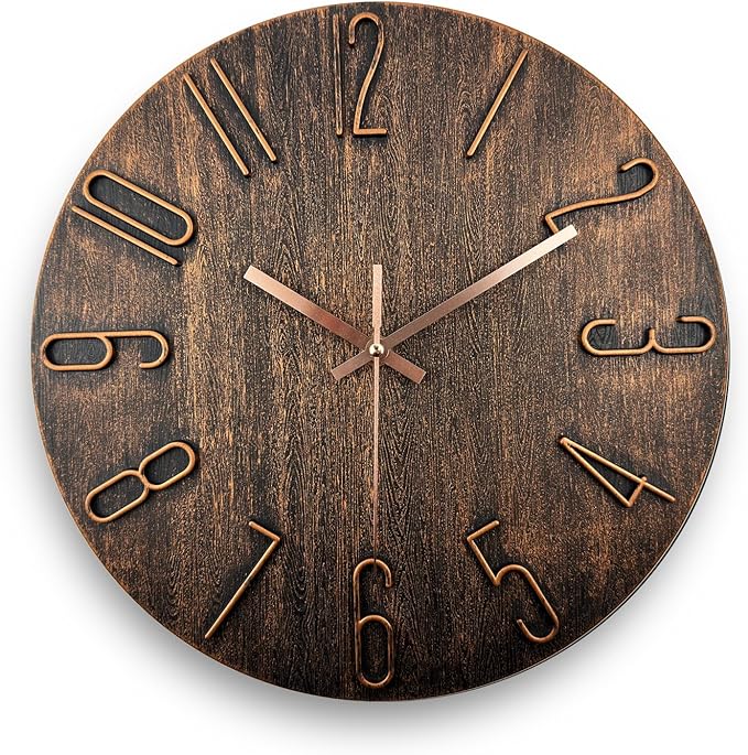 Wall Clock, Silent Clock, Wall Clocks Battery Operated， 12 inch Modern Wall