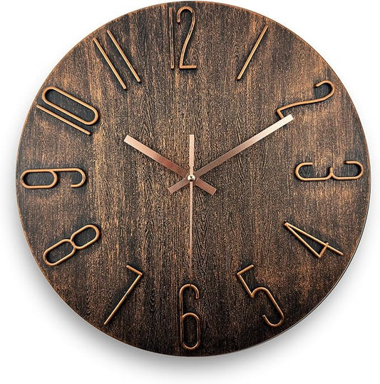 Wall Clock, Silent Clock, Wall Clocks Battery Operated， 12 inch Modern Wall