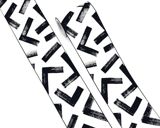 FLFK Black and White Design Wallpaper Border