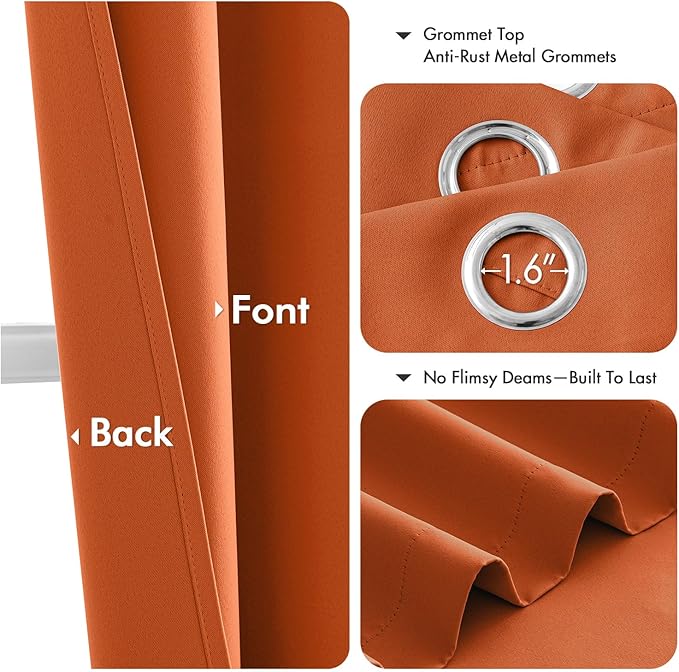 MIULEE Blackout Curtains for Bedroom Living Room 2 Panels, Thermal Insulated