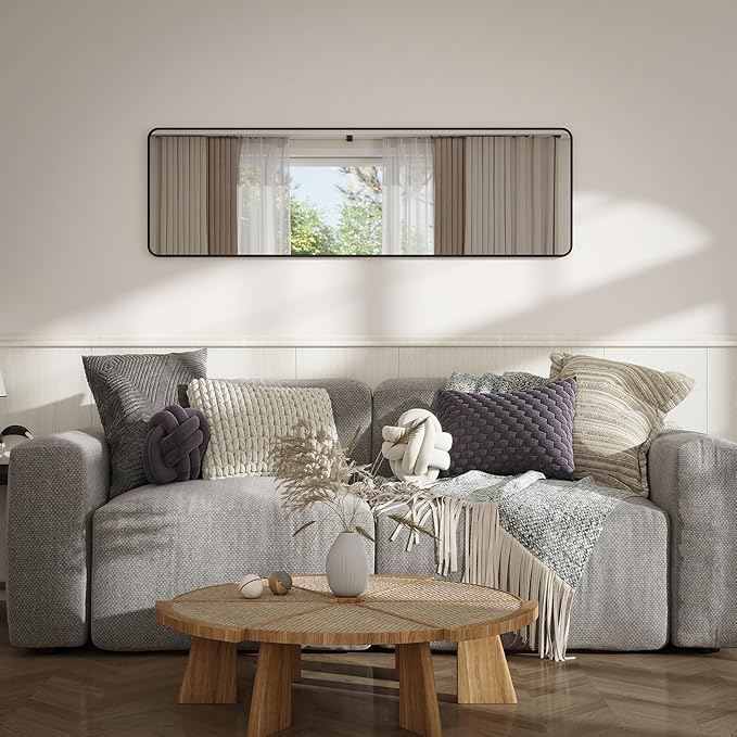 Full Length Door Mirror 14x48, Metal Frame