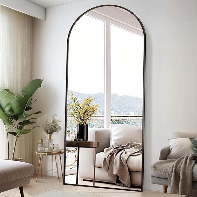 Rowjut Floor Full Length Mirror, Arched Mirrors Full Length 76"x34"