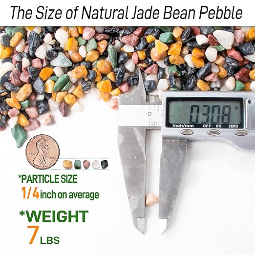 CJGQ 7lb Aquarium Gravel for Plants, 1/4Inch Fish Tank Gravel for Succulent Cactus and Bonsai, Decorative River Rocks Pebbles for Gardening, Flower Pots, Landscaping,Terrarium