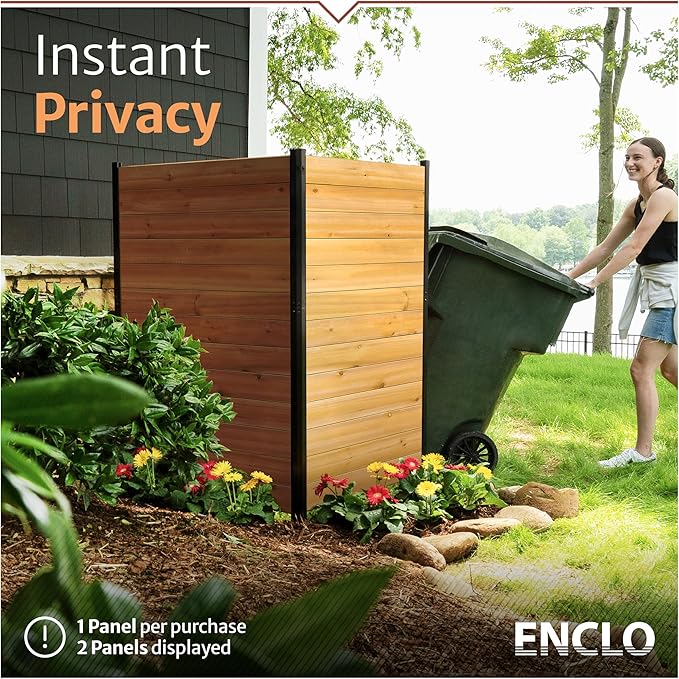 5ft H x 3.2ft W No Dig Enclo Fairmont Cedar Wood Privacy Screen, Great to Hide