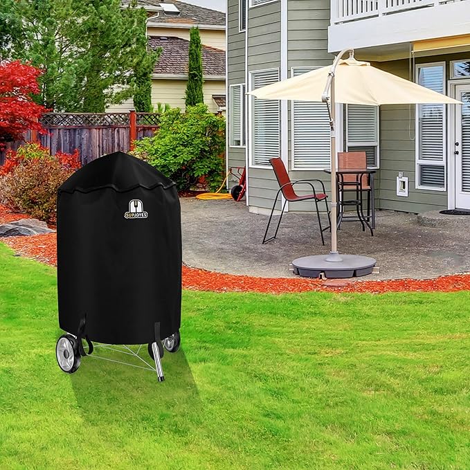 Grill Cover for Weber Charcoal Kettle, 22 Inch BBQ Grill Covers, Heavy Duty Waterproof Barbecue Accessories