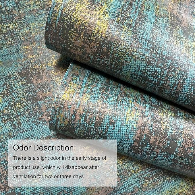 JiffDiff Vintage Metallic Peel and Stick Wallpaper Industrial Metallic Concrete
