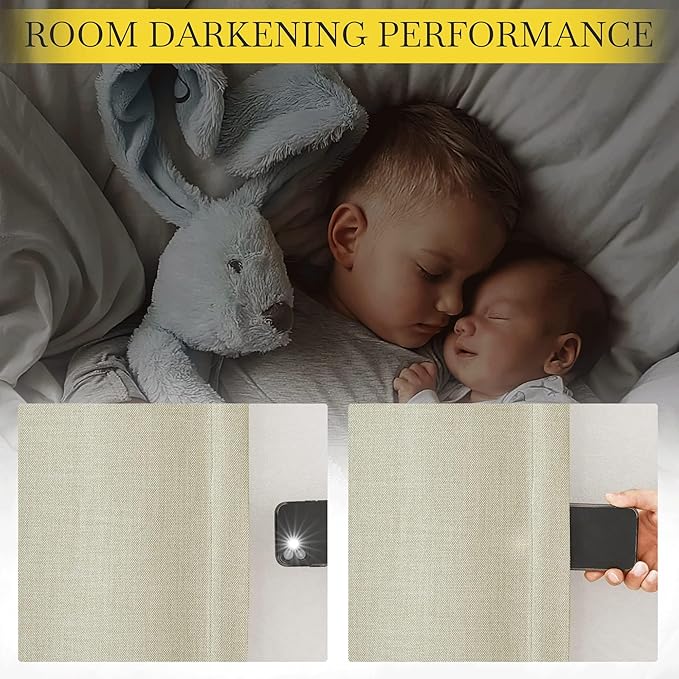 NICETOWN Room Darkening Living Room Curtains 96 inches Long, Pinch Pleated