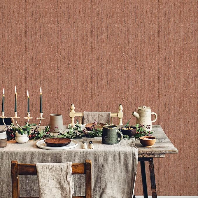 JiffDiff Woven Wallpaper Peel and Stick 17.3" x 400" Colorful Paint Grasscloth