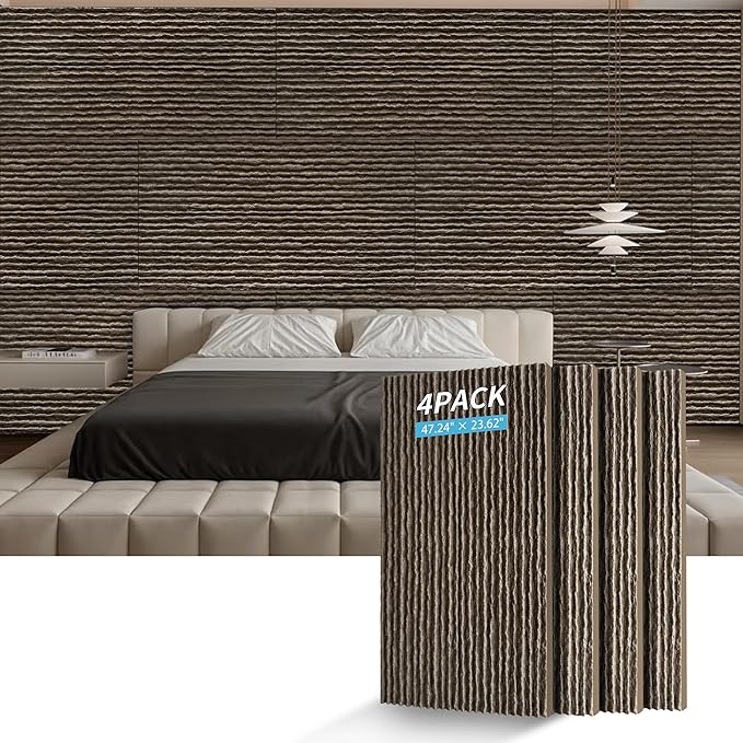 3D Faux Stone Wall Panels, Lightweight & Waterproof Accent Marble Flowing Stone