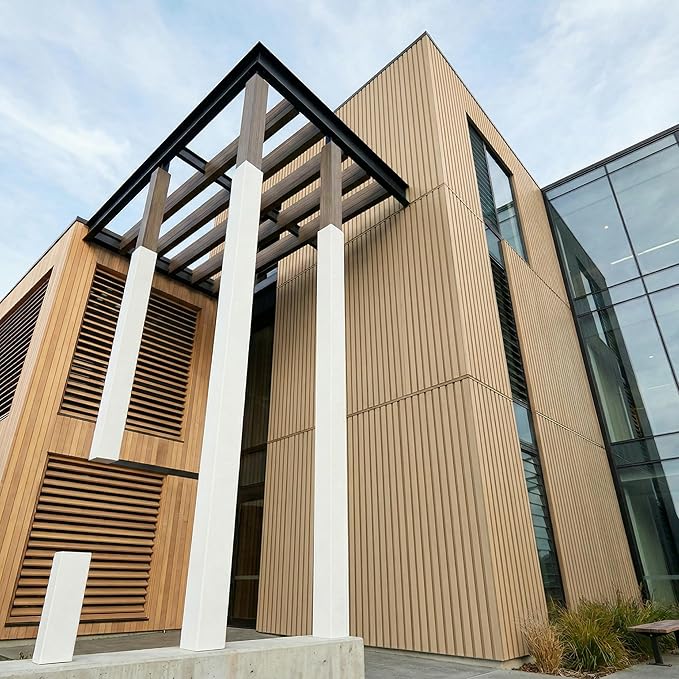 From Plain to Beautiful in Hours WPC Exterior Wall Slat Panels Waterproof