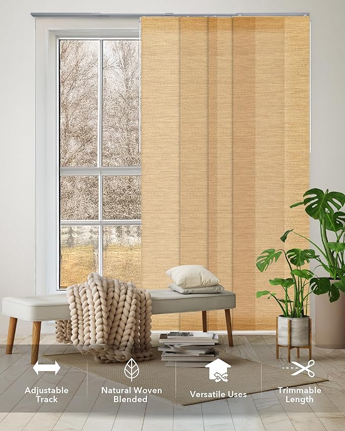 GoDear Design Adjustable Vertical Blinds, Sliding Door Blinds, Window Blinds &