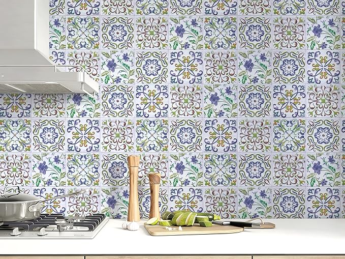 Wudnaye Peel and Stick Backsplash Wallpaper Kitchen Faux Tile Contact Paper