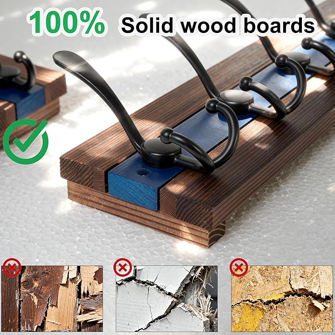 SKOLOO Rustic Wall Mounted Coat Rack