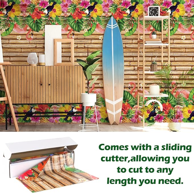 Kochorie 100 Ft X 54 Inch Hawaiian Luau Party Tablecloth Roll