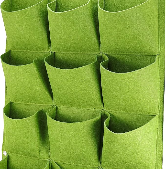 ZOENHOU 2 Pack Total 36 Roomy Pockets Green Vertical Garden Planter,