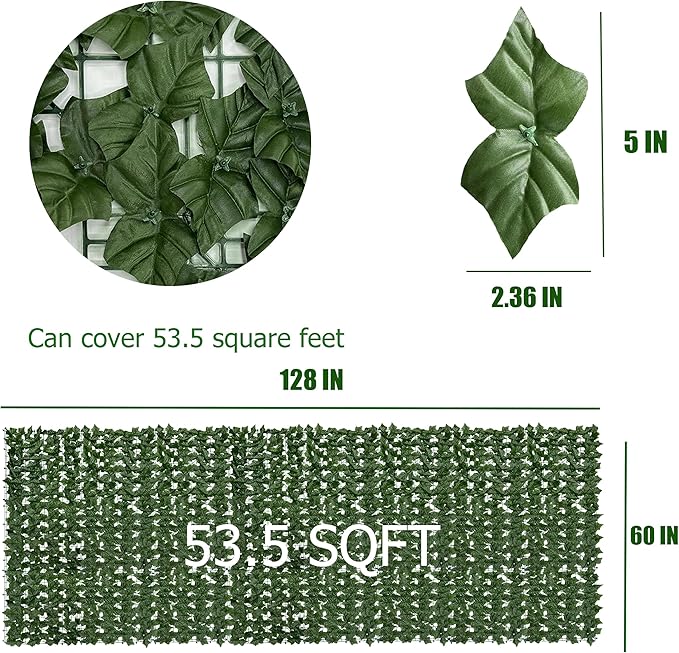 Artificial Ivy Privacy Fence Screen, Garden Greenery Decor