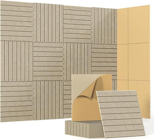 Waister 12 Pack Soundproof Wall Panels, 0.47 inch Thicker High Density Acoustic