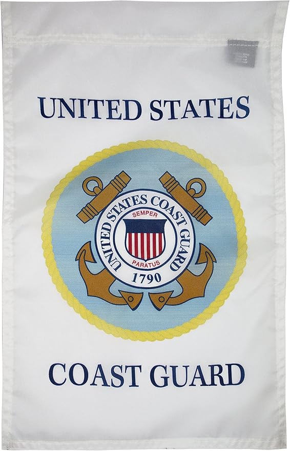 FlagSource U.S. Coast Guard Nylon Garden Flag, Made in The USA, 18x12"