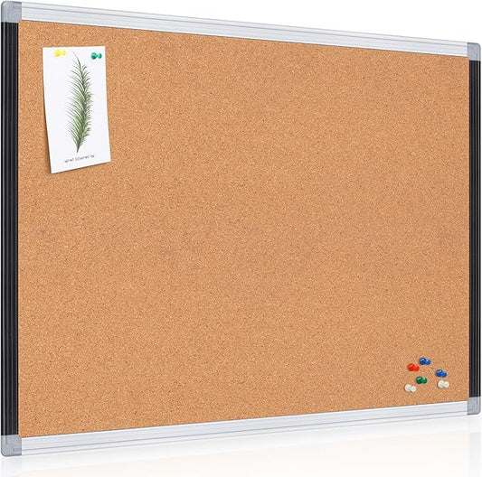 Large Cork Bulletin Board 36" x 48", 4 x 3 Office Board