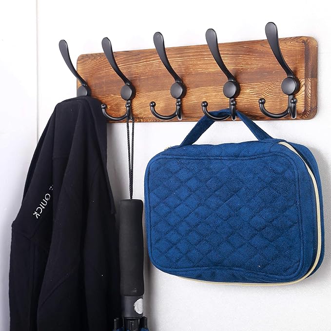 SKOLOO Rustic Wall Mounted Coat Rack: 16" Stud Spacing, Pine Real Wood Plank