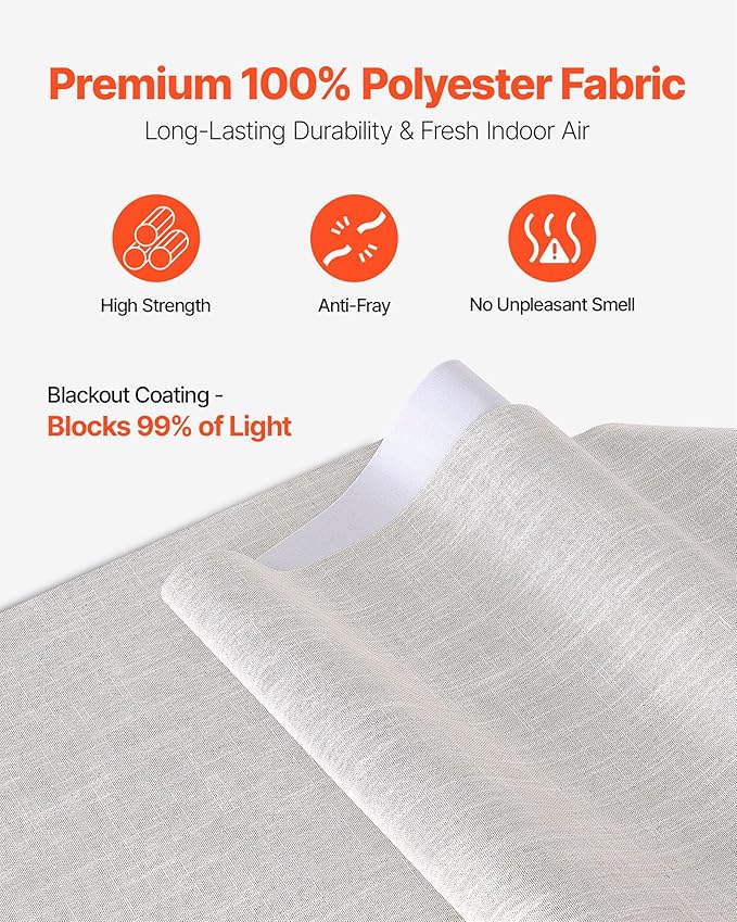 VEVOR Panel Track Blinds, Extendable Track from 45.8 in to 86 in W, Trimmable