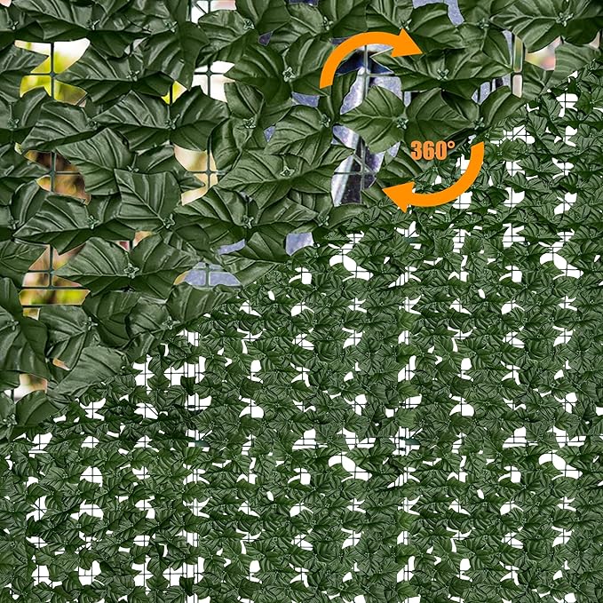 Artificial Ivy Privacy Fence Screen, 128 "x 48" Anti-Ultraviolet Artificial