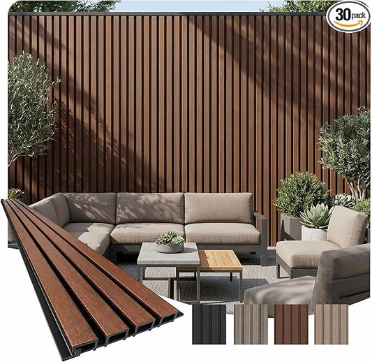 From Plain to Beautiful in Hours WPC Exterior Wall Slat Panels Waterproof