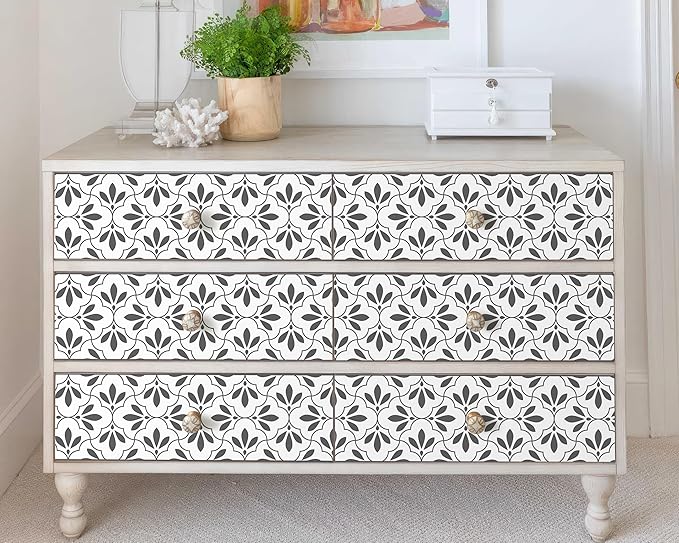 FLFK Wallpaper Border Black and White Patterns Peel and Stick Wall Border Self