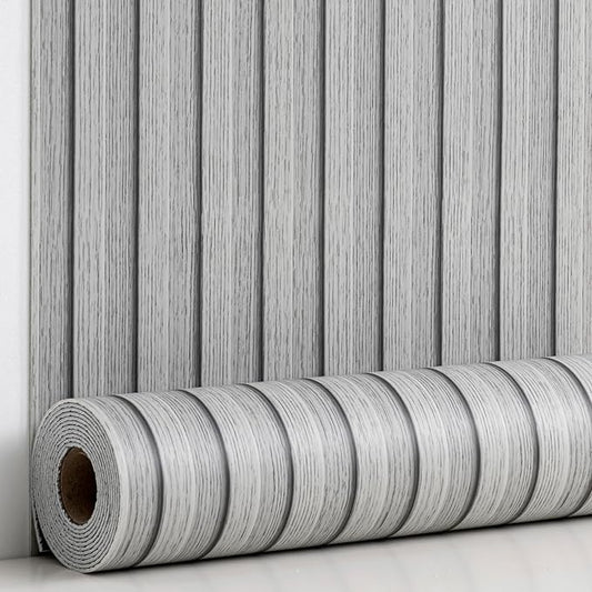 Haimin Wood Grain Slat Wall Panels Peel and Stick Faux Wood Thick Wallpaper
