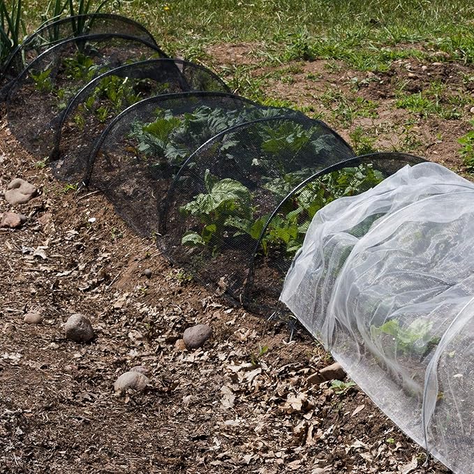 Zonon Mosquito Netting Garden Insect Mesh Netting Garden Patio Mesh Screen Net Fly Insect Bug Bird Net Barrier for Patio Balcony Porch Gazebo Vegetables Fruits Plant Protection(9.84 x 65.62 ft,Black)