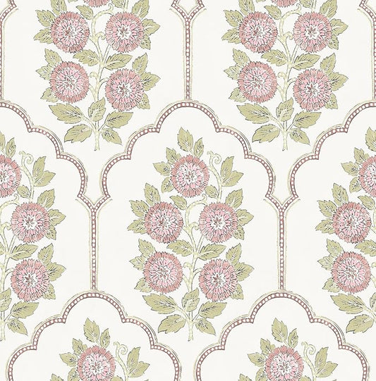 NuWallpaper x Society Social Floral Bazaar Rose Water Peel and Stick Wallpaper