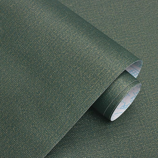 Guvana Grasscloth Peel and Stick Wallpaper Green/Gold Textured Contact Paper