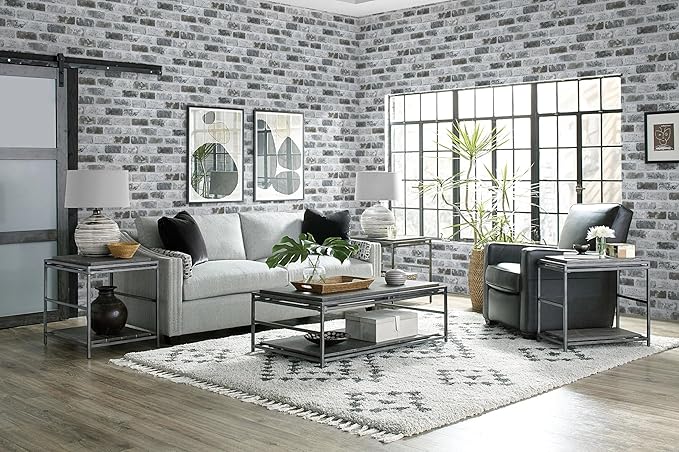 Guvana Grey Brick Wallpaper Peel and Stick Wallpaper 3D Vintage Brick Contact