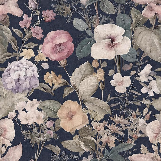 Jeweluck Vintage Floral Peel and Stick Wallpaper Floral Contact Paper 16.9" x