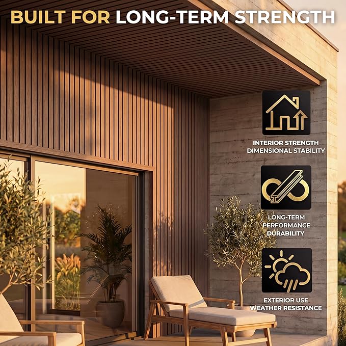 From Plain to Beautiful in Hours WPC Exterior Wall Slat Panels Waterproof