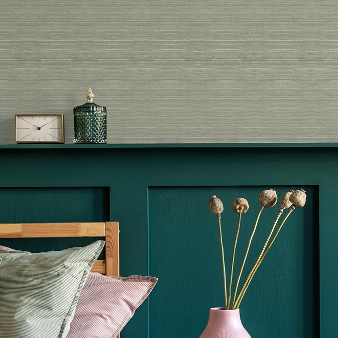 Superfresco Easy Emperor Grasscloth Sage Wallpaper
