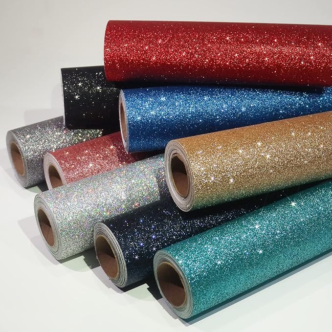 CRE8TIVE Rose Gold Wallpaper Border Peel and Stick Wall Border Fabric Glitter