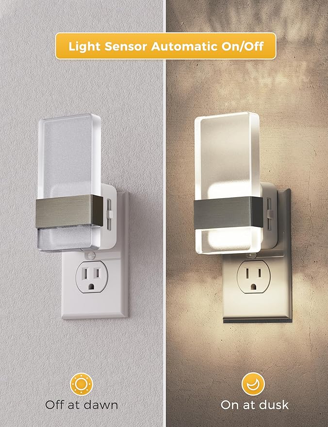 L LOHAS LED Night Light, Night Lights Plug Into Wall, 2 Pack Decorative