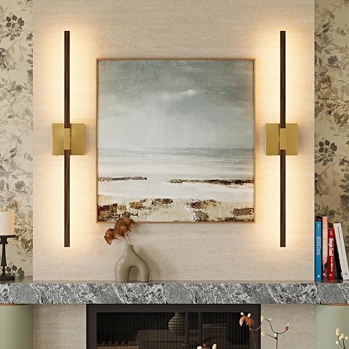 Rayogale 36 Inch Rechargeable Battery Operated Wall Sconce Set 2, 8000mAh