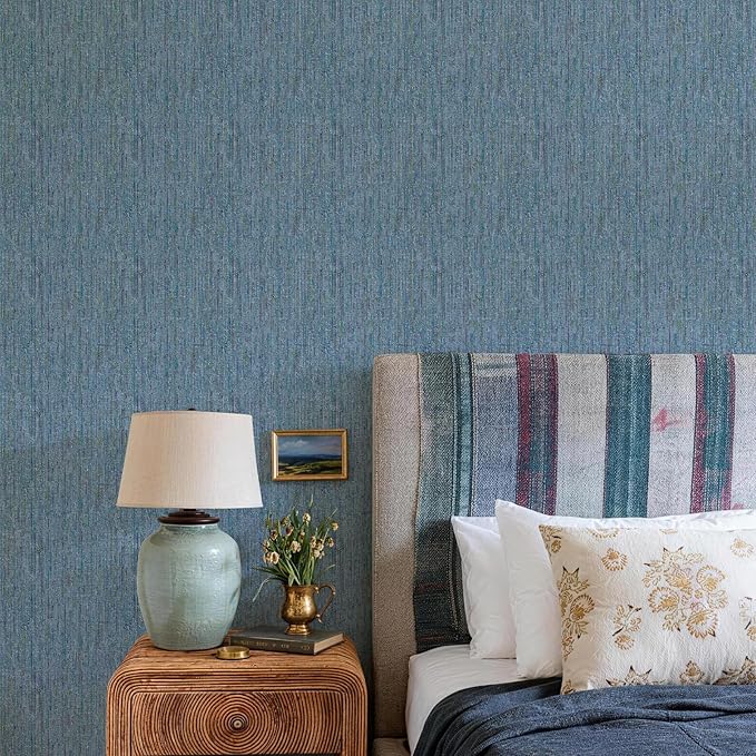 JiffDiff Woven Wallpaper Peel and Stick 17.3" 400x 0 Colorful Paint Grasscloth