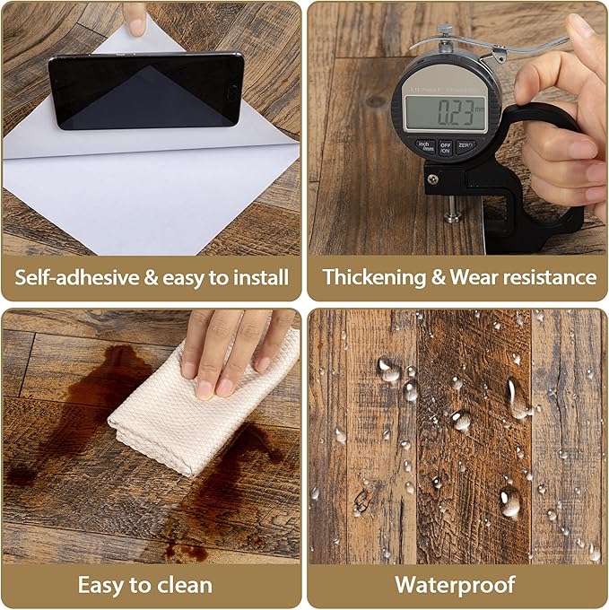 TANONE Wood Contact Paper Peel and Stick 17.5" X 118"