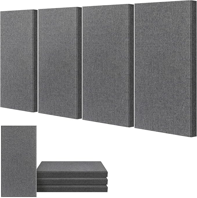 UMIACOUSTICS 4 PCS Acoustic Panels, 2“ Thick 23.6" x 11.8" Fiberglass Sound